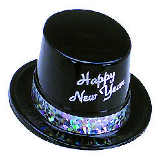 SOMBRERO HAPPY NEW YEAR BANDA PLATEADA SOMBRERO HAPPY NEW YEAR BANDA PLATEADA