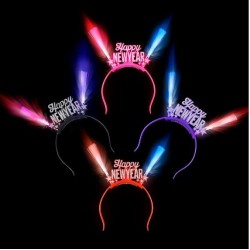 DIADEMA CON FIBRA ÓPTICA HAPPY NEW YEAR