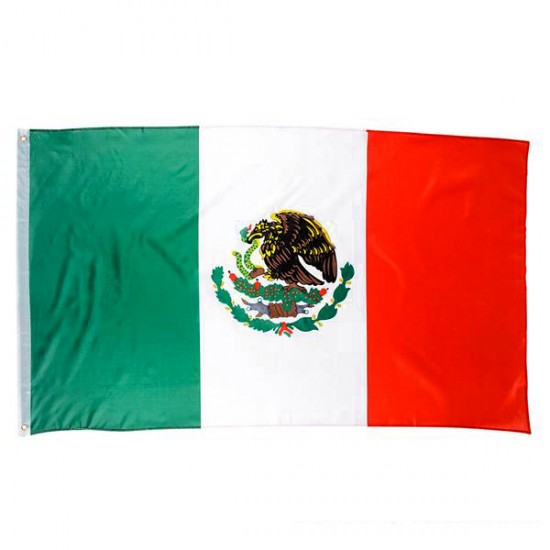 BANDERA MEXICANA 1.50 x .90 METROS