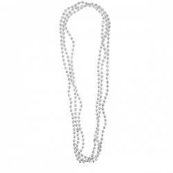 COLLAR MARDI GRAS PLATEADO ( 12 Pz )
