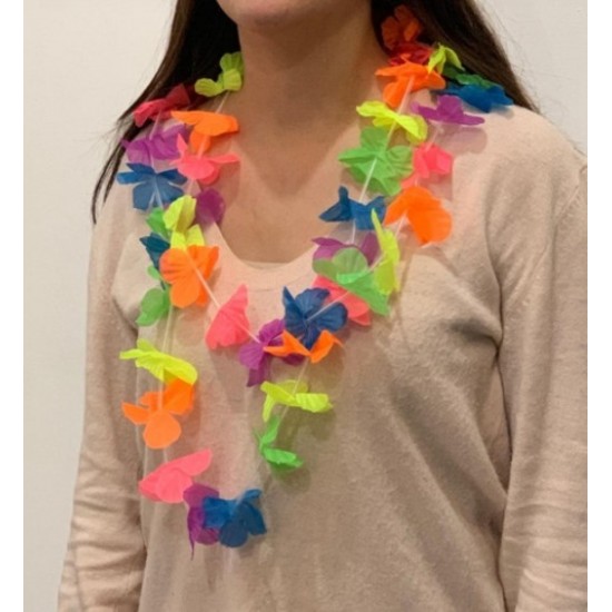 COLLAR DE FLORES NEON ECON. ( 12 Pz ) COLLAR DE FLORES NEON ECON. ( 12 Pz )