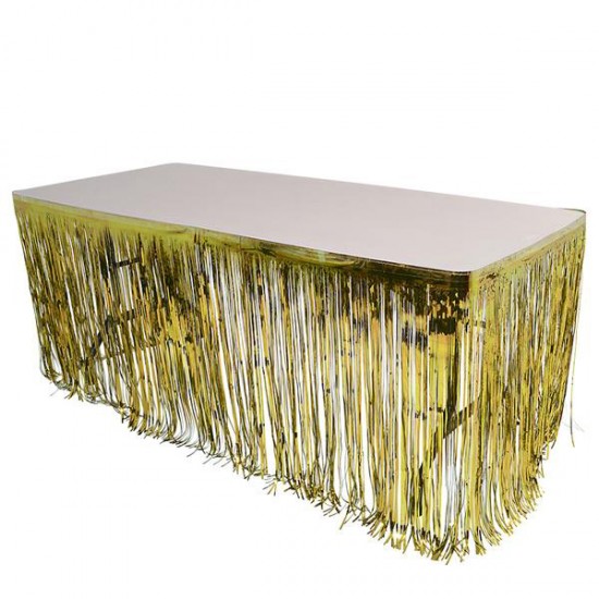 FALDÓN PARA MESA METÁLICO DORADO FALDÓN PARA MESA METÁLICO DORADO