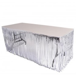 FALDÓN PARA MESA METÁLICO PLATA