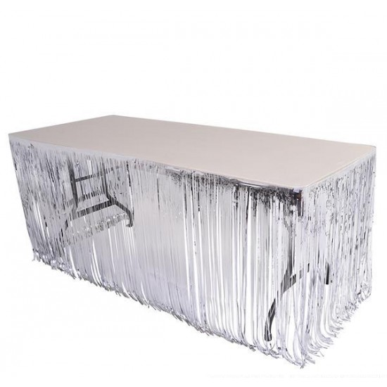 FALDÓN PARA MESA METÁLICO PLATA FALDÓN PARA MESA METÁLICO PLATA