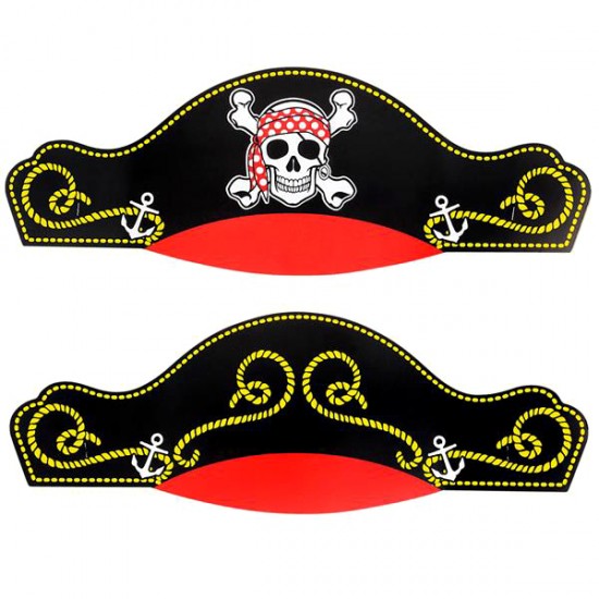 SOMBRERO DE PIRATA CARTÓN SOMBRERO DE PIRATA CARTÓN